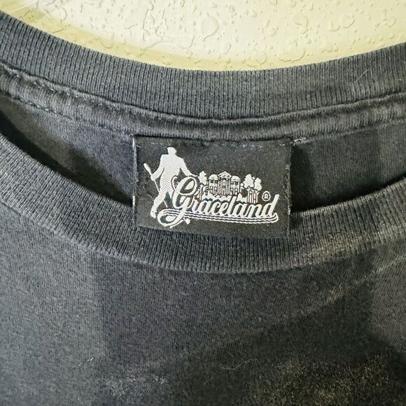 Graceland T-Shirt Elvis The King Black With Elvis Photo‎ Graphic Size X-Large - Picture 4 of 5